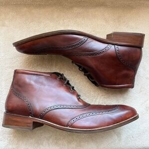 Cole Haan Liam Men 16 Brown Leather Wingtip Ankle Chukka Boot C11053 Boho